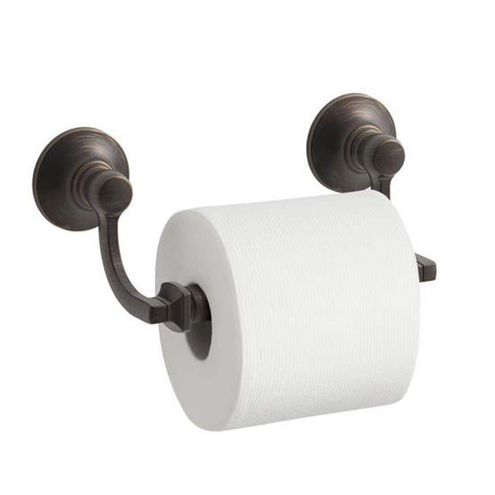 Luxury Double Oil Rubbed Bronze Brass Toilet Paper Roll Holder Industrial  Unique Wall Mounted Black Tissue