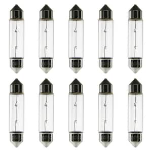 10-Watt 12-Volt T3.25 Clear Xelogen Festoon Lamp-Light Bulb (10-Pack)