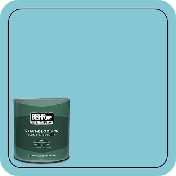 BEHR ULTRA 1 qt. #MQ4-50 Not a Cloud in Sight Extra Durable Semi-Gloss Enamel Interior Paint & Primer