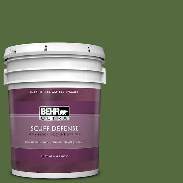 BEHR ULTRA 5 gal. #410D-7 Mountain Forest Extra Durable Eggshell Enamel Interior Paint & Primer