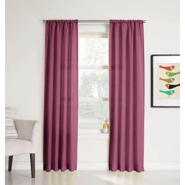 LICHTENBERG Sheer Berry No. 918 Millennial Ryan Heathered Texture Sheer Curtain Panel, 40 in. W x 84 in. L