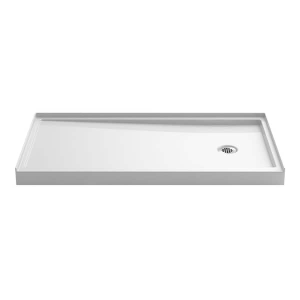 KOHLER Rely 60 in. x 32 in. Single Threshold Shower Base with Right-Hand Drain in White