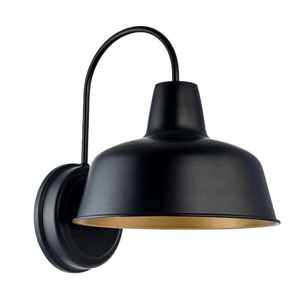 Amucolo 12.69 in. 1-Light Modern Black Steel Wall Sconce Wall Light, Bulbs Not Included