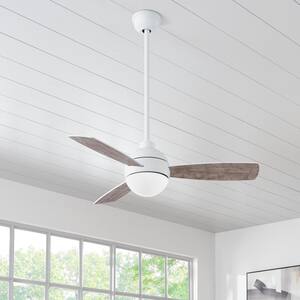Alisio 44 in. LED White Ceiling Fan with Light and Remote Control