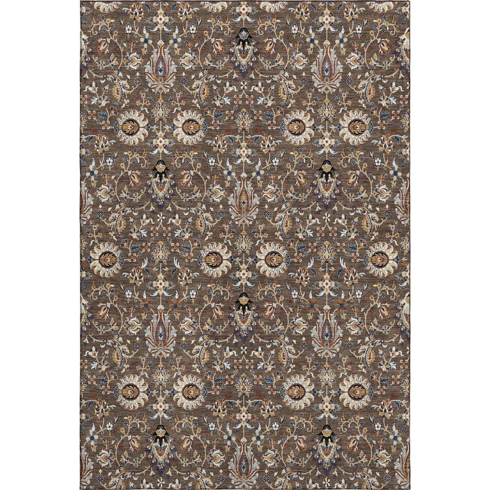 Mayfield Premium Machine Washable Abstract AMF2192 Chocolate 8 ft. x 10 ft. Area Rug price history on PriceWatchPro