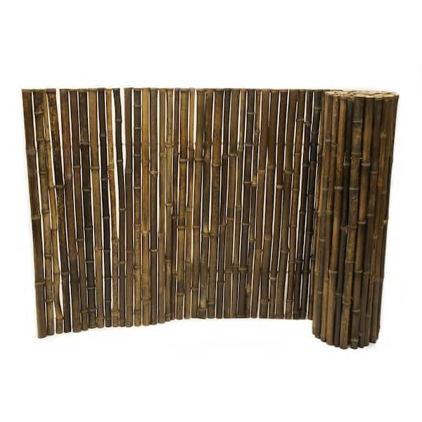 Backyard X-Scapes 1 in. D x 3 ft. H x 8 ft. W Natural Black Bamboo ...