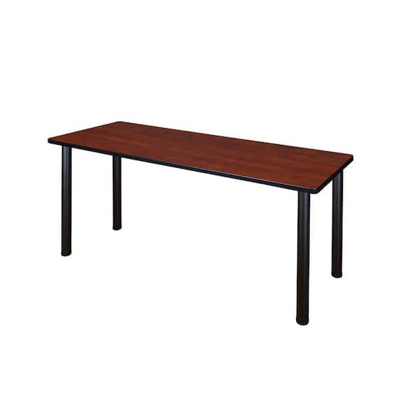 Regency Rumel 66 in. W Cherry and Black Wood and Metal Computer Desk Training Table