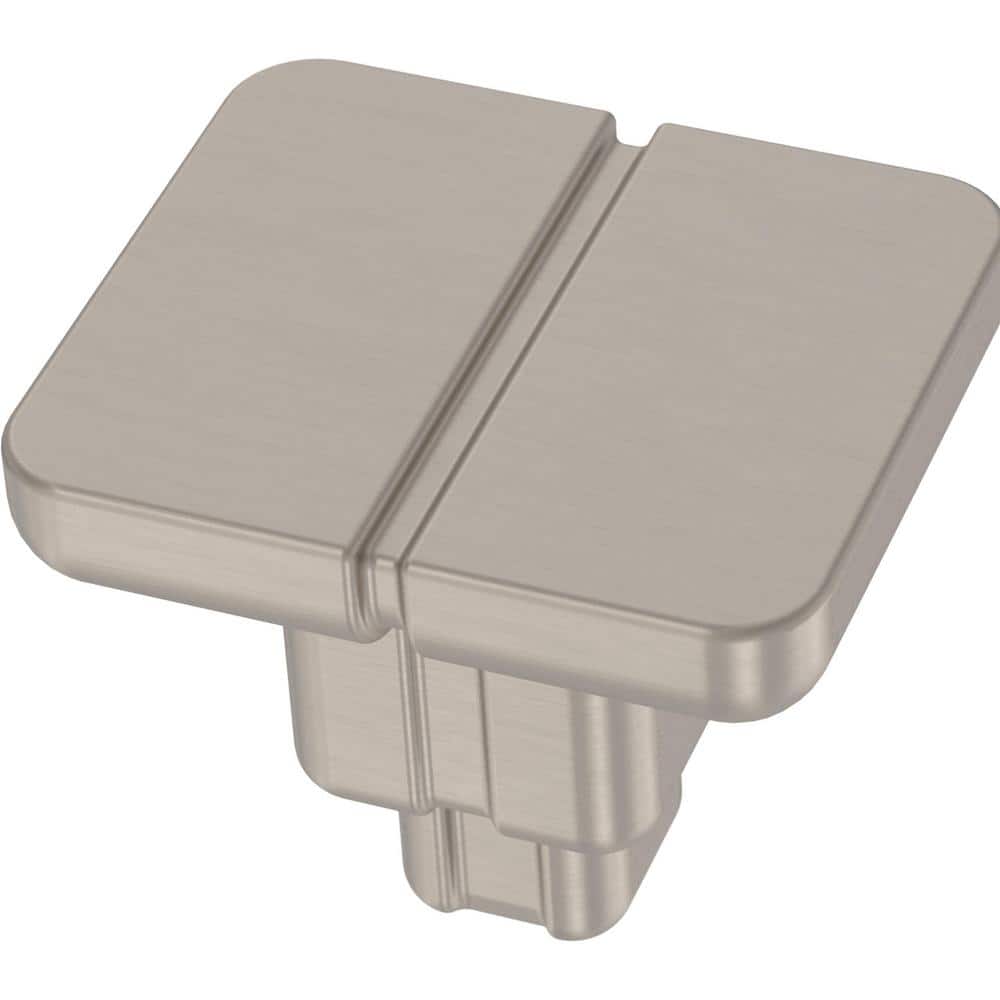 Art Deco Streamline 1-3/16 in. (30 mm) Modern Satin Nickel Square Cabinet Knob price history on PriceWatchPro