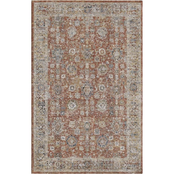 MILLERTON HOME Ivy Rust 10 ft. x 14 ft. Traditional Persian Area Rug