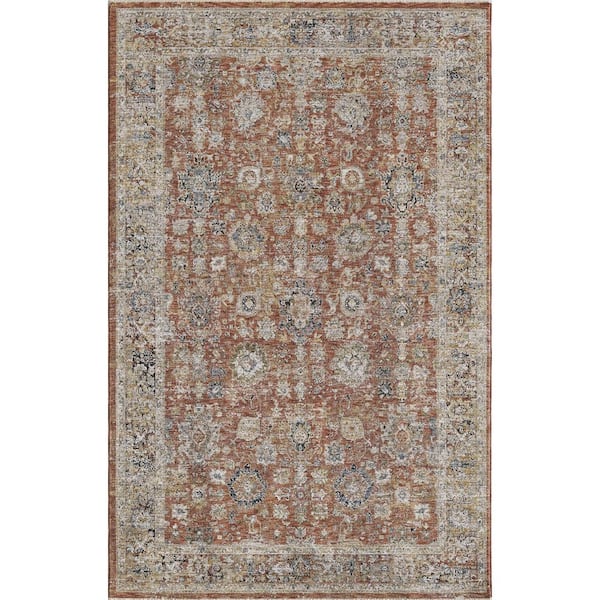 Ivy Rust 5 ft. x 8 ft. Traditional Persian Area Rug