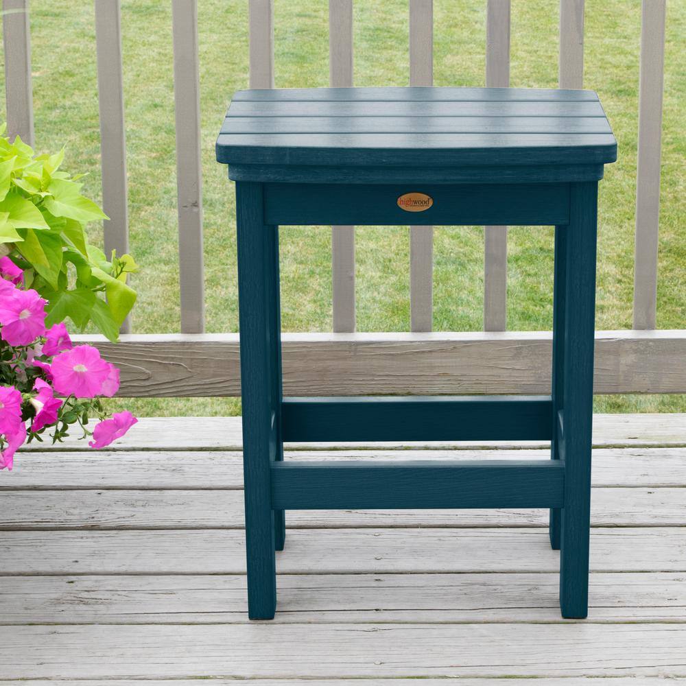 Nantucket Blue Recycled Plastic Outdoor Counter Stool