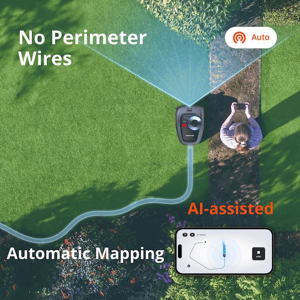 Segway Navimow - Navimow i110N 7.1 in. Robot Lawn Mower with Smart App Control, AI-Powered Assist Mapping, and Multi-Zone Management