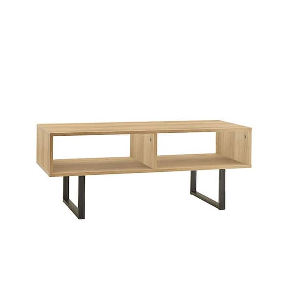 ClosetMaid Mixed Material Storage Furniture 39.5 in W x 15.8 in. D Natural Coffee Table with Decorative Shelf