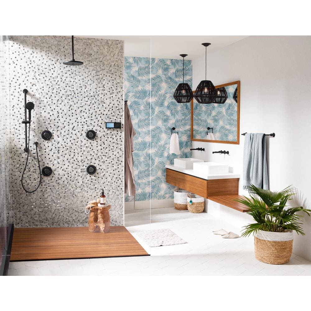 Matte Black Eco-Performance Handheld Shower with Slide Bar