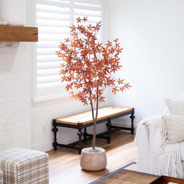 Nearly Natural 6 ft. Artificial Autumn Japanese Maple Tree