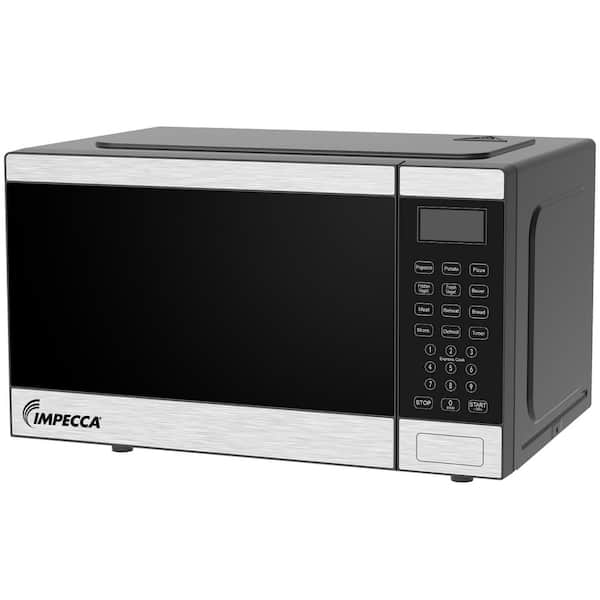 0.9 cu. ft. 18 in. W Countertop Microwave Oven, 900W, 10 Auto Menus Preset, Defrost, LED Display-Stainless Steel