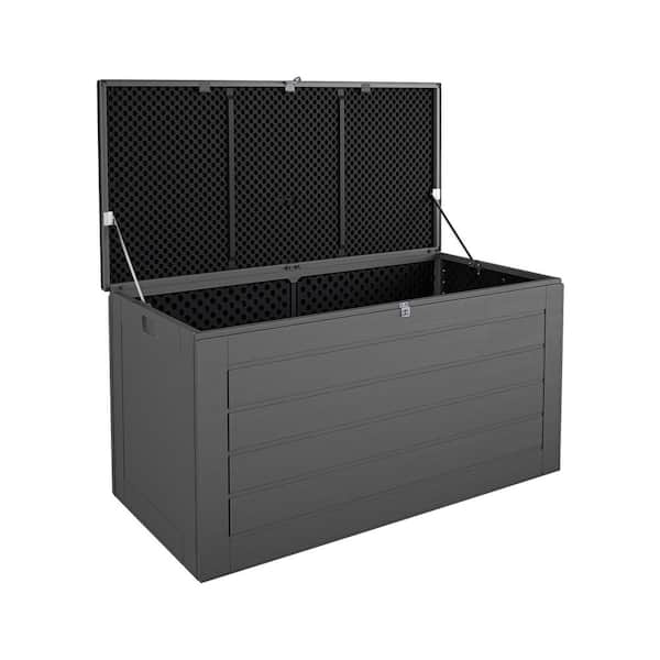 Cosco 180 Gal. Extra Large, Black and Charcoal Outdoor Deck Box
