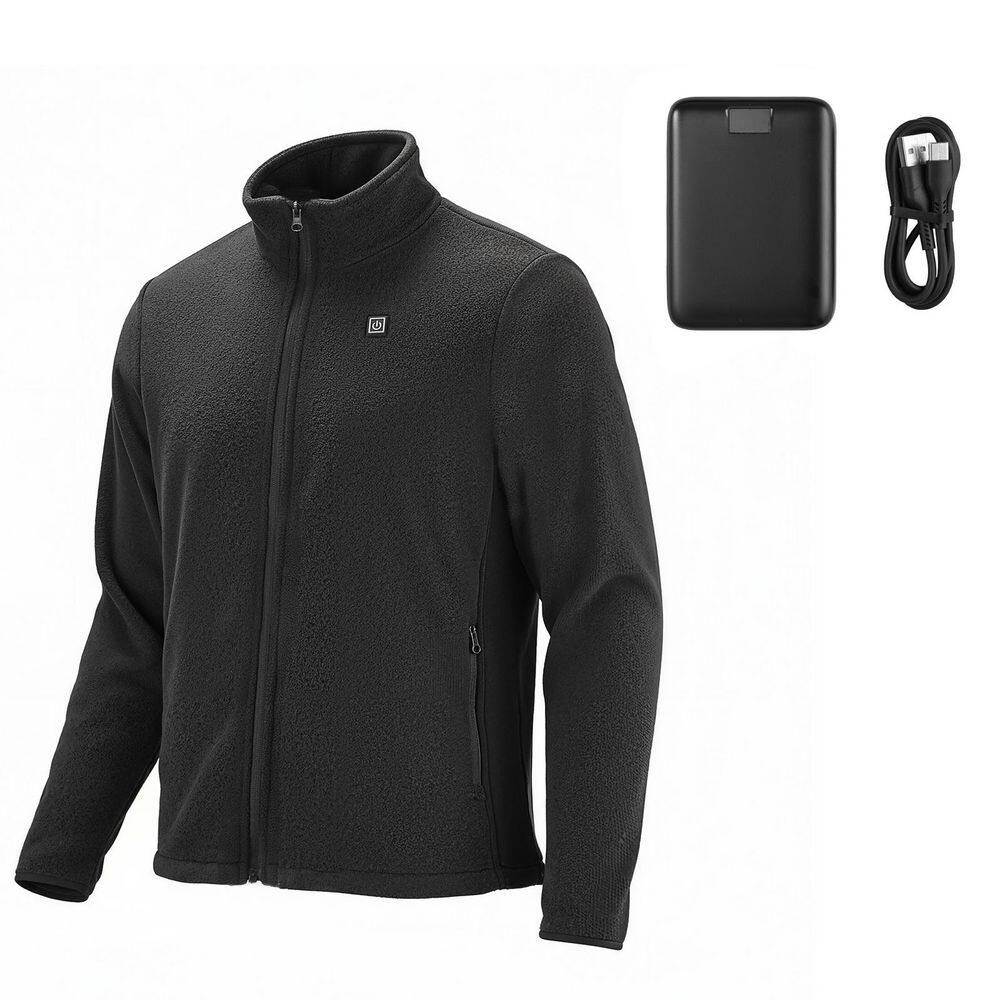 Heated Fleece Jacket for Men, Heated Sweatshirt with 7. 4V 16000mAh Rechargeable Power Bank Pack, 6 Zones, 2025 update price history on PriceWatchPro