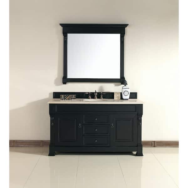 James Martin Vanities Brookfield 47.2 in. W x 41.3 in. H Framed Rectangular Bathroom Vanity Mirror in Antique Black