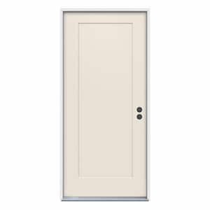 36 in. x 80 in. 1-Panel Craftsman Primed Steel Prehung Left-Hand Inswing Front Door