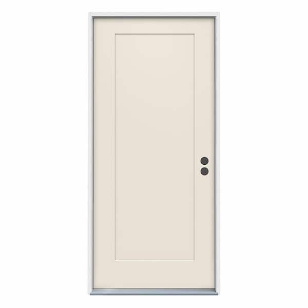 JELD-WEN 36 in. x 80 in. 1-Panel Craftsman Primed Steel Prehung Left-Hand Inswing Front Door