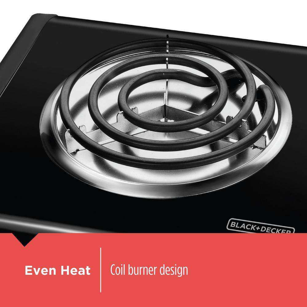 DECKER SB1001B Single-Burner Portable Buffet Range, Black