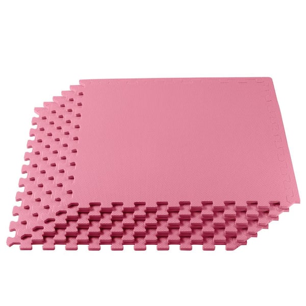 We Sell Mats Pink 24 in. W x 24 in. L x 1/2 in.Thick Multipurpose EVA Foam Exercise/Gym Tiles (4 Tiles/Pack) (16 sq. ft.)