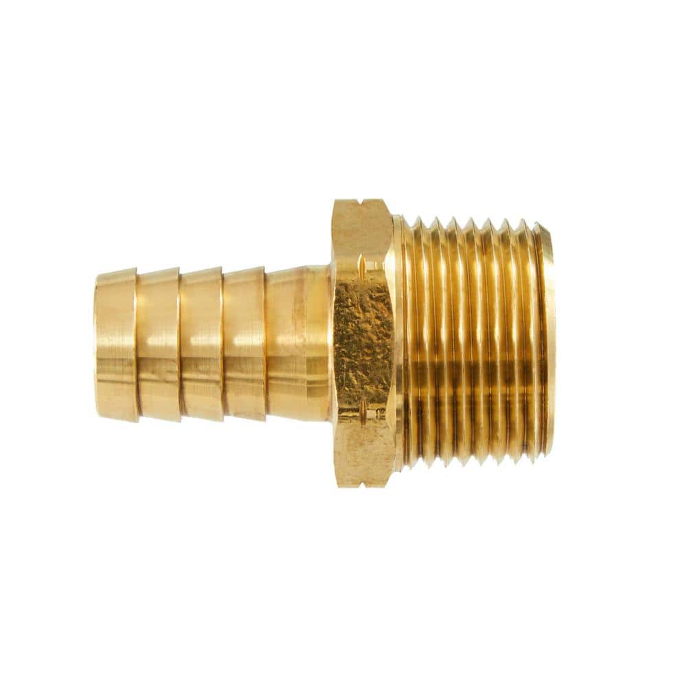 Fuel/Water/Air 5/8" Hose Barb x 3/4" Male NPT Brass Adapter Threaded Fitting 