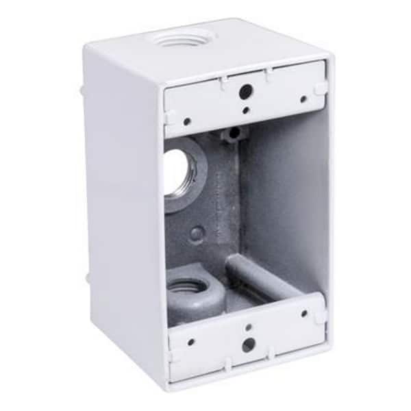 Southwire 3/4 in. Weatherproof 3-Hole Single Gang Box (25-Pack)