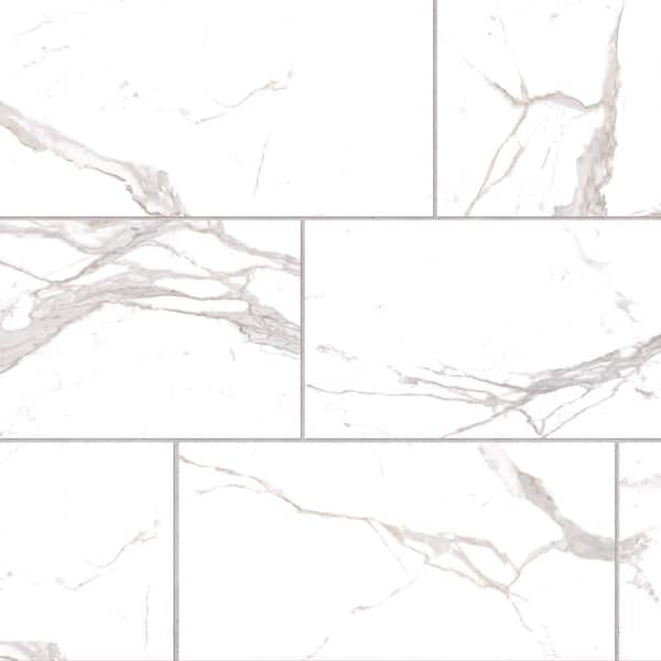 Corso Italia Impero Prestige White 12 in. x 24 in. Marble Look Porcelain Floor and Wall Tile (15.50 sq. ft./Case)
