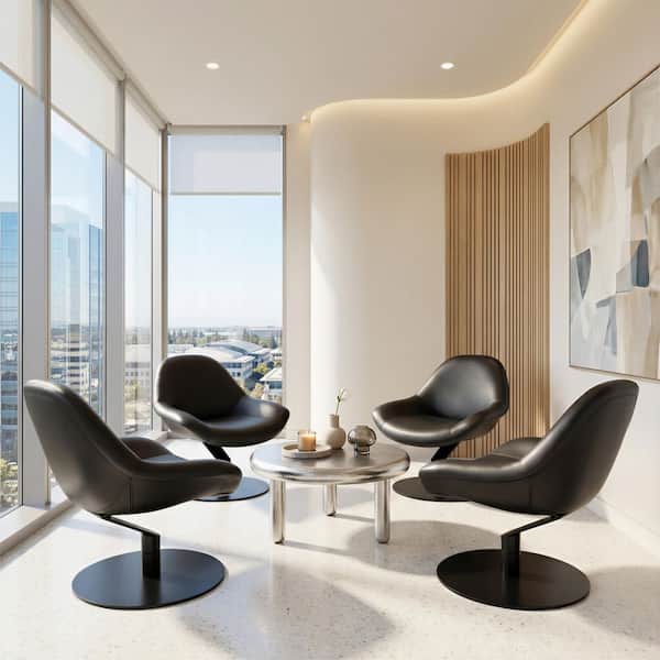 Poole Black Accent Arm Chair