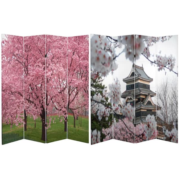 Oriental Furniture 6 ft. Printed 4-Panel Room Divider