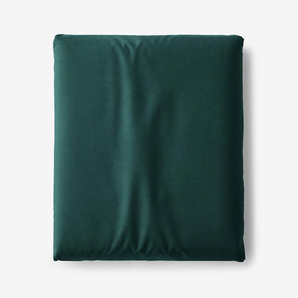 The Company Store Company Cotton Hunter Green Cotton Percale California King Fitted Sheet
