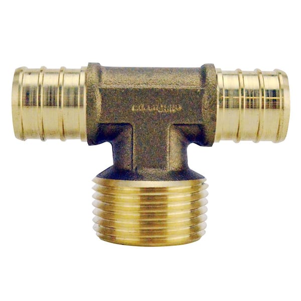 Apollo 3/4 in. Brass PEX-B Barb x 3/4 in. Male Pipe Thread Adapter Tee