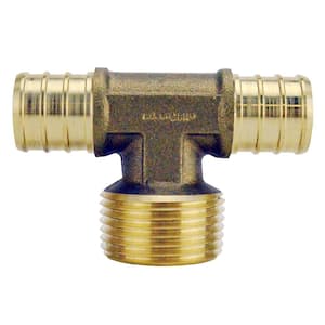 3/4 in. Brass PEX Barb x 3/4 in. Male Pipe Thread Adapter Tee