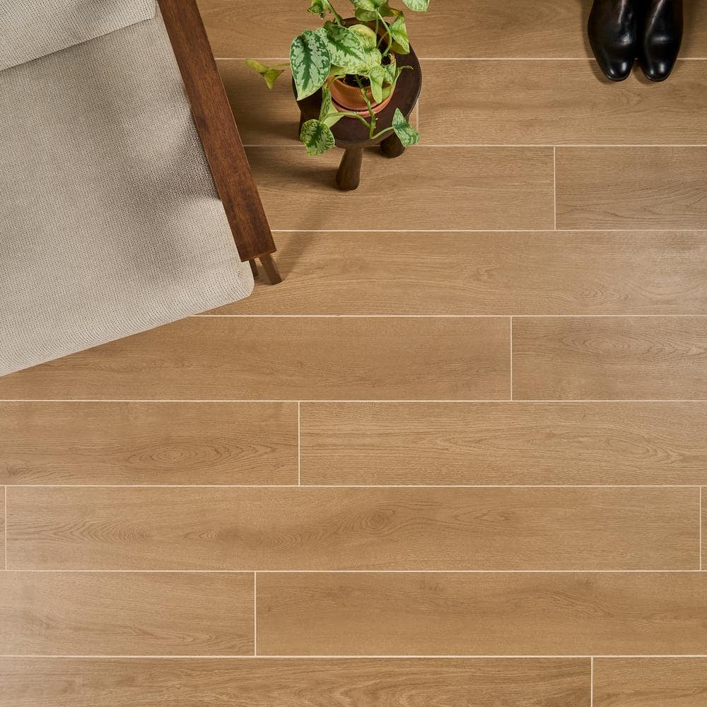 Copper Wood Look Matte Porcelain Large Format Tile