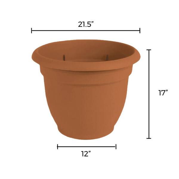 Color Clay Terra Cotta .Improved/Terra Cotta Bloem 20-56120 Fiskars 20 Inch Ariana Planter with Self-Watering Grid 20 