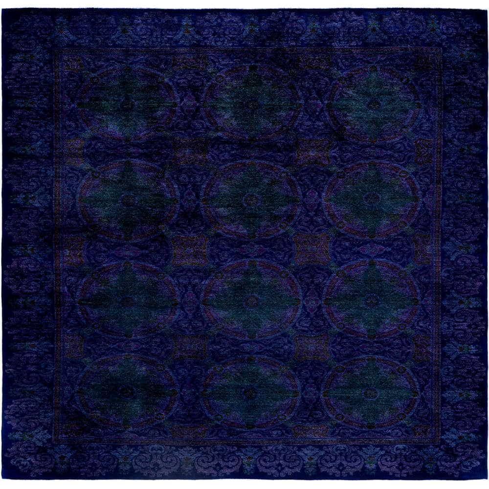 Fine Vibrance Navy 8 X 10 Hand-Knotted Wool Indoor Area Rug price history on PriceWatchPro