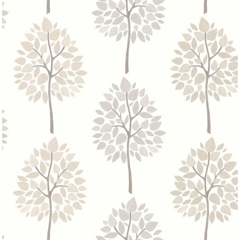 Tsai Grey Tree Strippable Roll (Covers 56.4 sq. ft.)