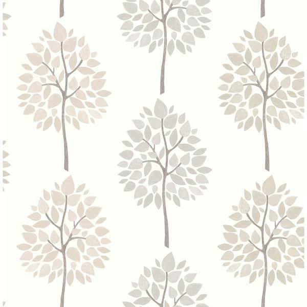 Advantage Tsai Grey Tree Grey Wallpaper Sample