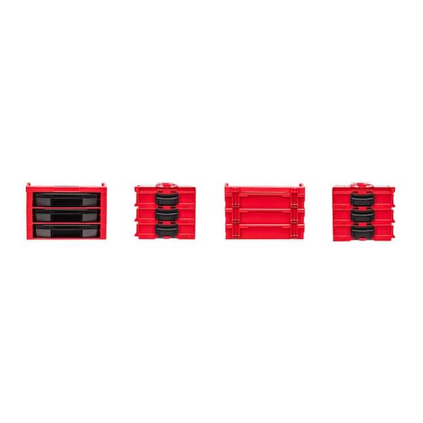 3/8 Inch Drive Shallow and Deep 6-Pt Socket and Ratchet Set in Modular Stacking Tool Box, 83-Pc (1/4-1 in., 6-24 mm)