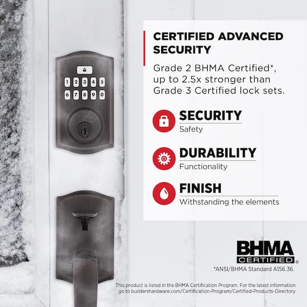 Kwikset Balboa Venetian Bronze Entry Lock and Single Cylinder Deadbolt ANSI/BHMA Grade 3 1-3/4 in. Kwikset Balboa Venetian Bronze Entry Lock and Single Cylinder Deadbolt ANSI/BHMA Grade 3 1-3/4 in.
