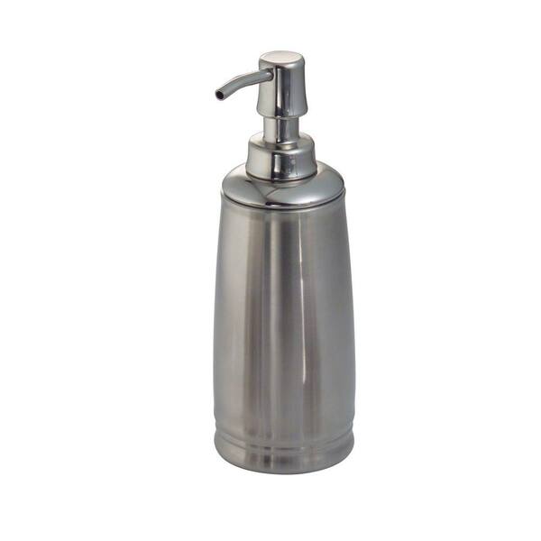 interDesign Cameo Soap Pump Dispenser in Split Finish Polished and Brushed