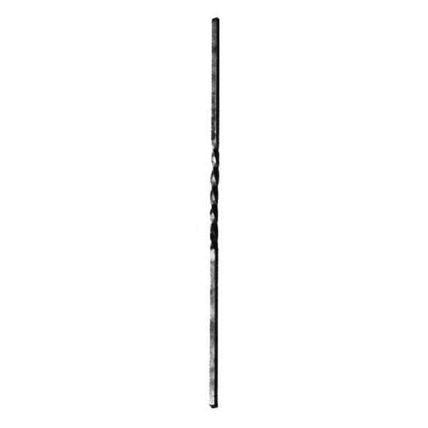 arteferro 40 in. x 1/2 in. Round Bar Single Center Twist Forged Raw Picket