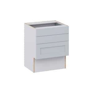Cumberland Light Gray Shaker Assembled 24 in.W x 30 in.H x 21 in.D Vanity ADA 3 Drawers Base Kitchen Cabinet