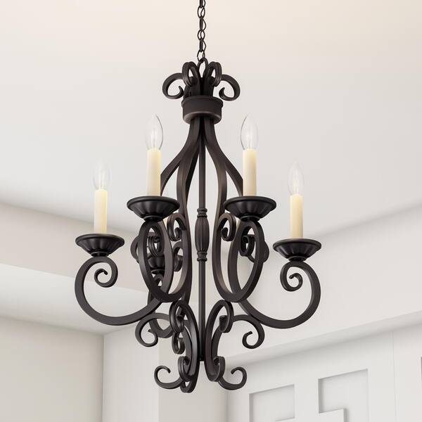 Maxim Lighting Manor 5-Light Oil-Rubbed Bronze Chandelier 12215OI The  Home Depot
