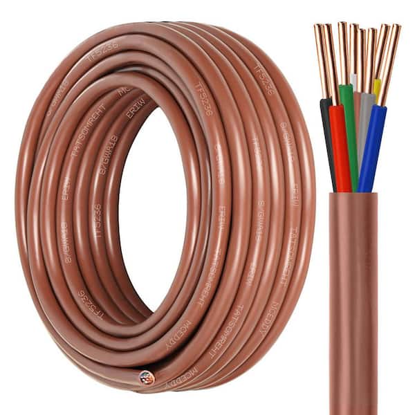 20 ft. 18/8 Solid Copper Thermostat Wire, CL2 Rated, ETL Compliant, for HVAC, Doorbells, Low Voltage Applications