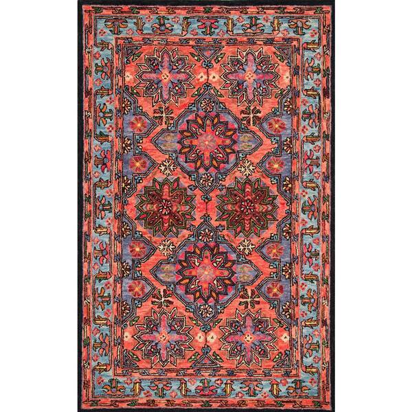 nuLOOM Yvonne Floral Rust 5 ft. x 8 ft. Area Rug
