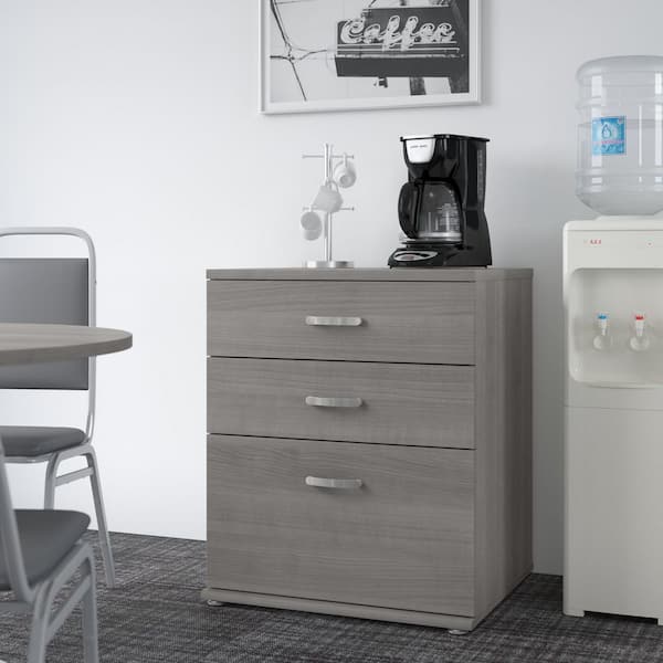 Unbranded Universal Platinum Gray 33.98 in. Accent Storage Cabinet with Drawers