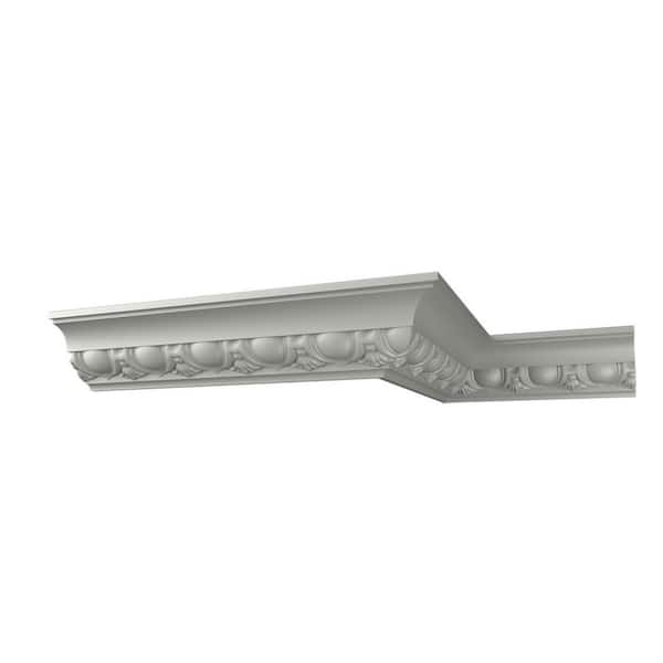 Ekena Millwork Vanessa 4 in. D x 4 in. W x 12 in. L Polyurethane Crown Moulding Sample